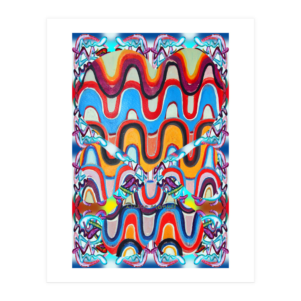 4 Corazones Tapiz 1 (Print Only)