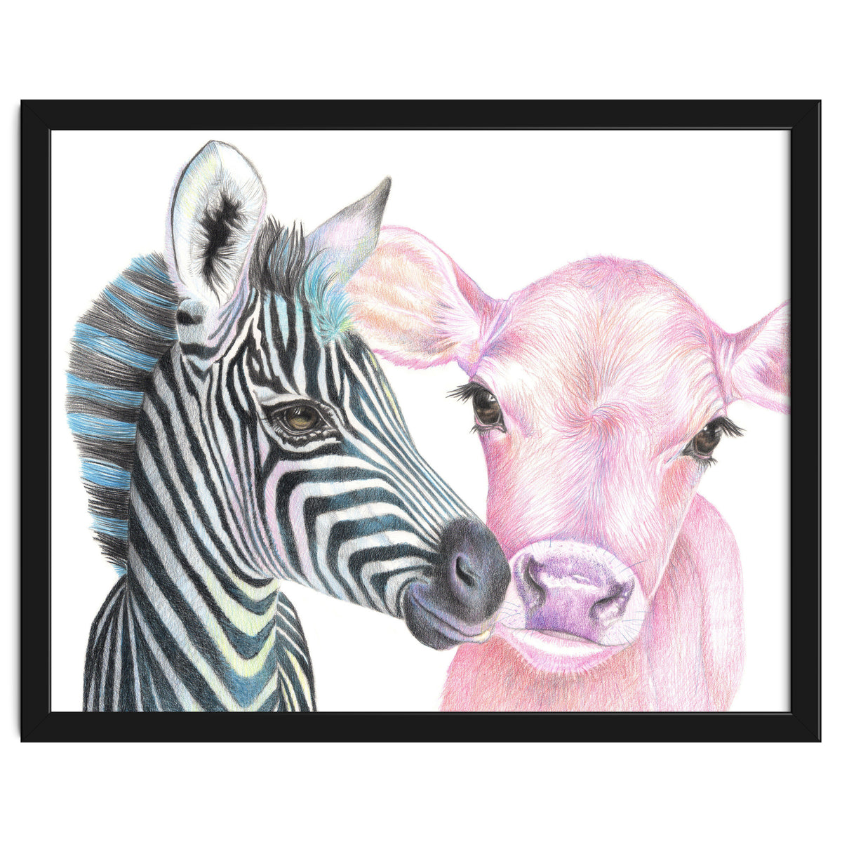 Zebra and Cow