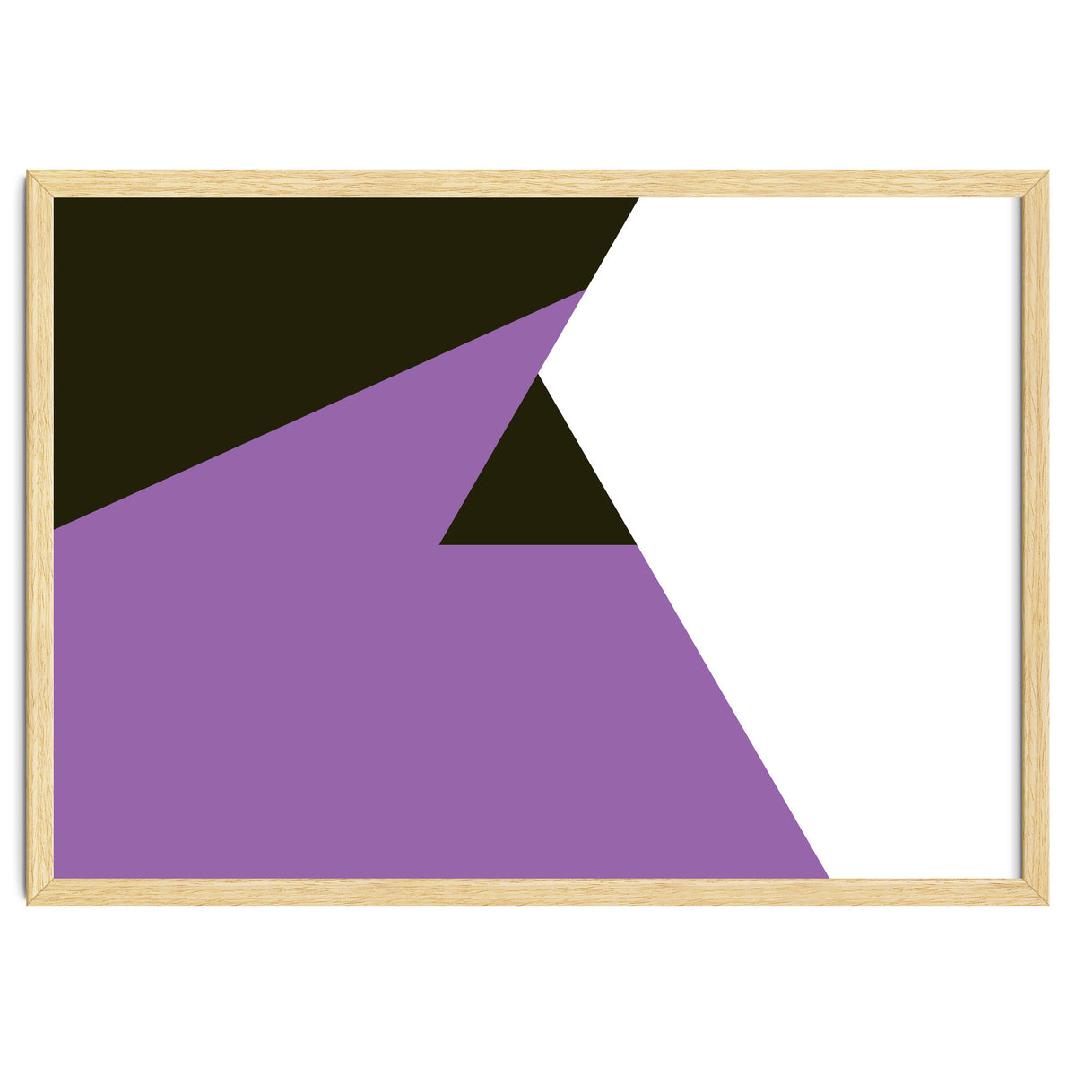 Geometric Shapes No. 80 - purple, black & white