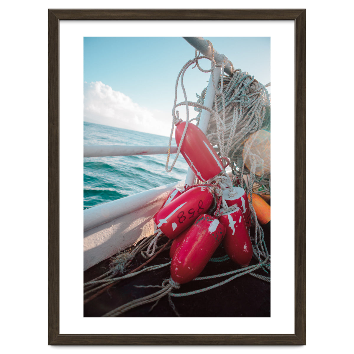 Buoys on a fishing boat