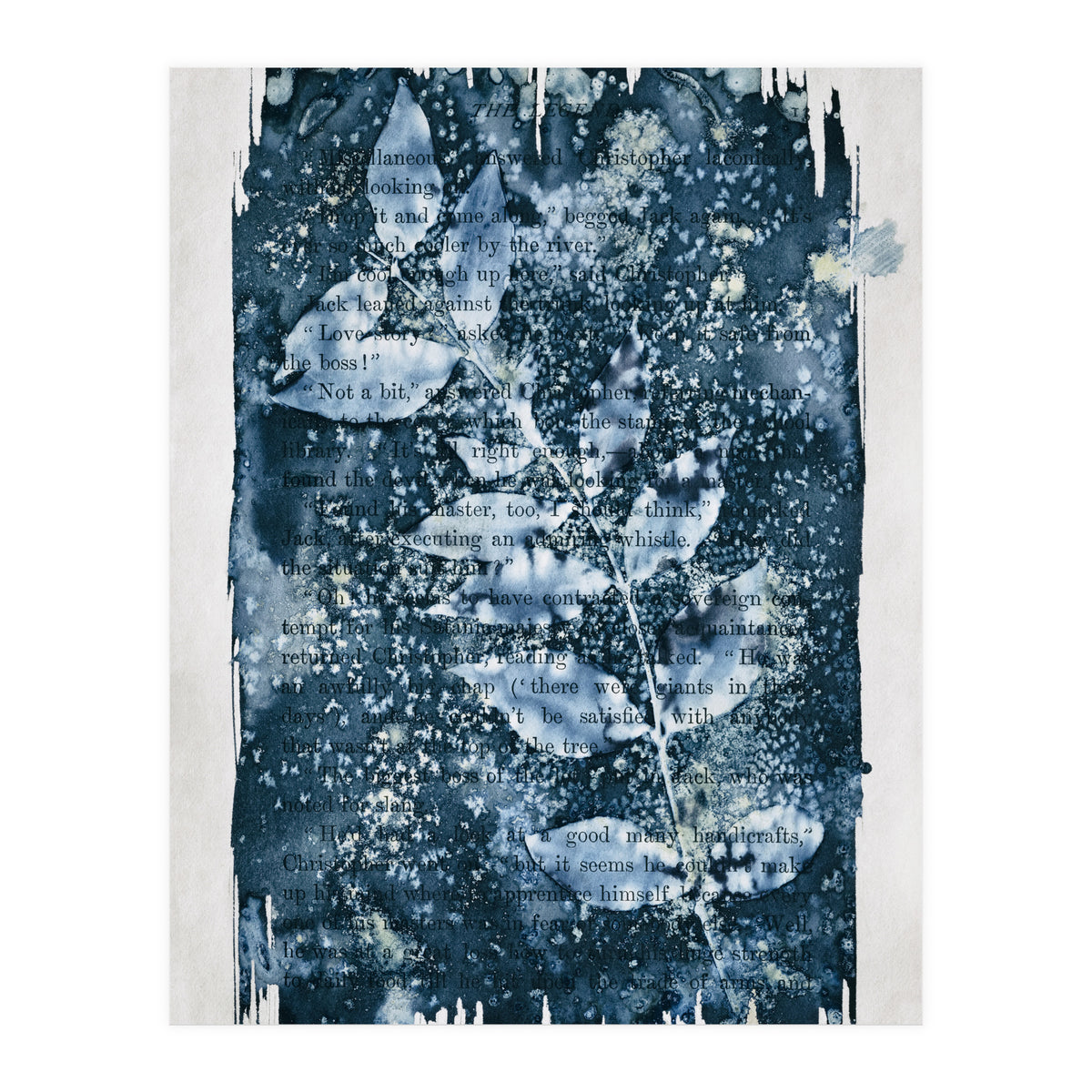 Indigo Blue Botanical Leaves No. 1 (Print Only)