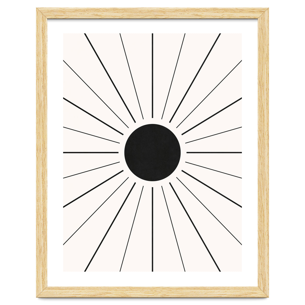 SUN IN LINES - BLACK