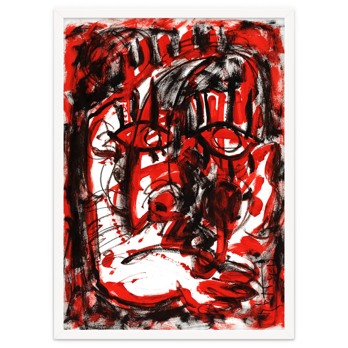 Anger - white background