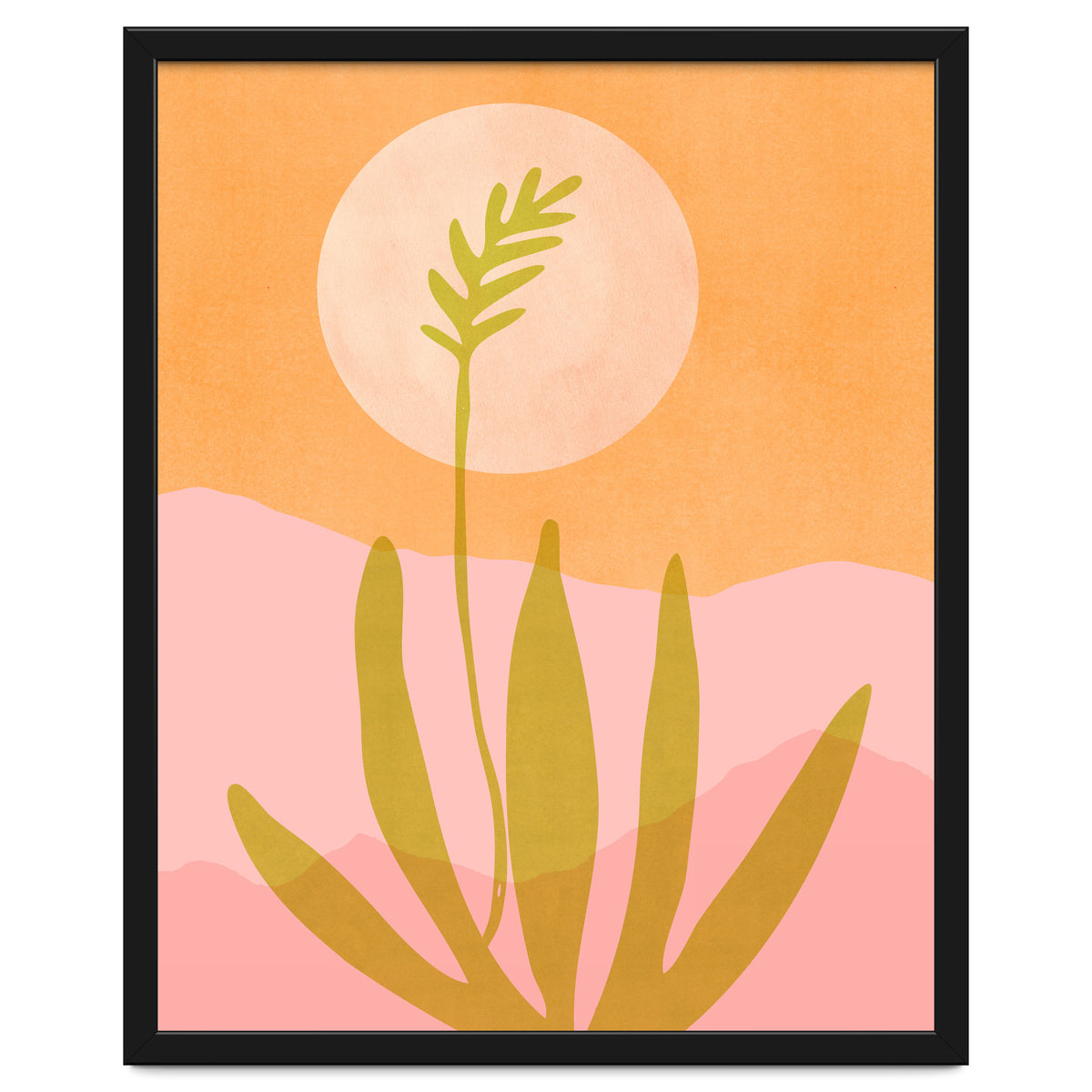 Desert Moon With Agave