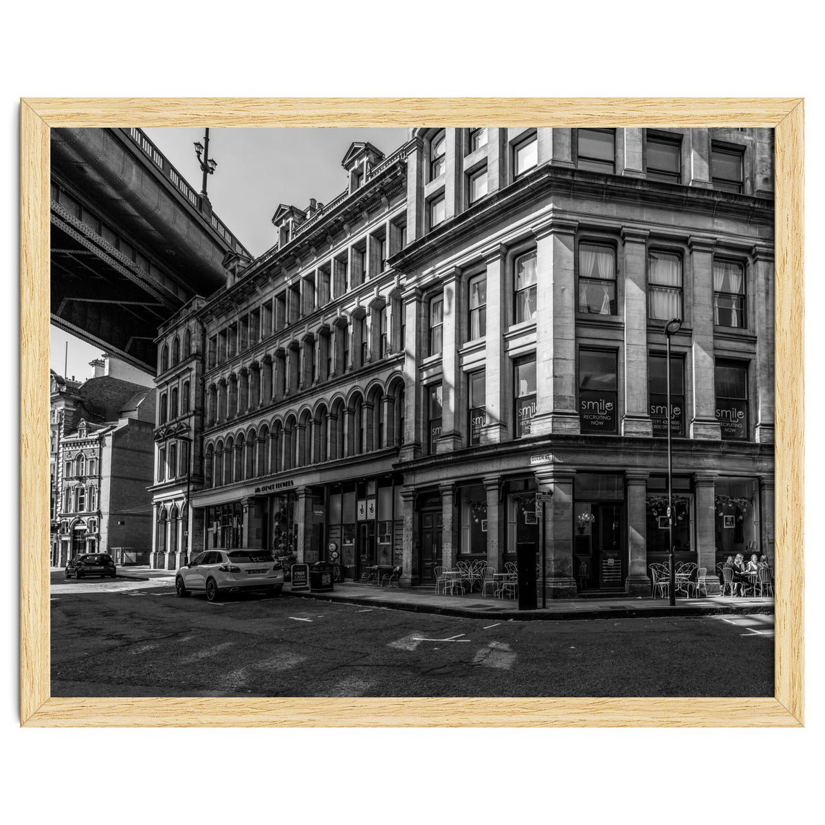 Dene st Newcastle monochrome