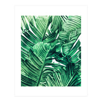 Tropical State of Mind | Watercolor Palm Banana Leaves Painting | Botanical Jungle Bohemian Plants (Print Only)