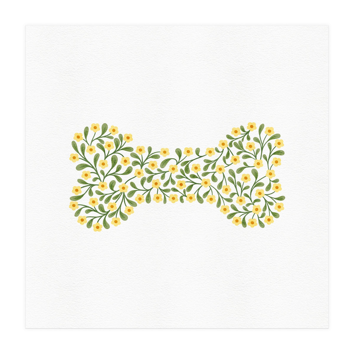Floral Dog Bone (Print Only)