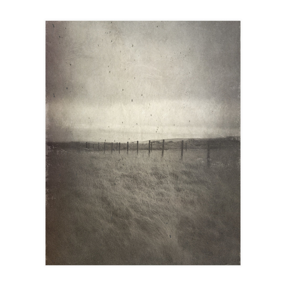 Bleak winter landscape of Saddleworth Moor  (Print Only)