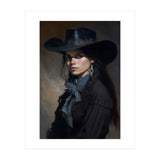 Gothic Cowgirl Moody Dark Painting  (Print Only) thumbnail