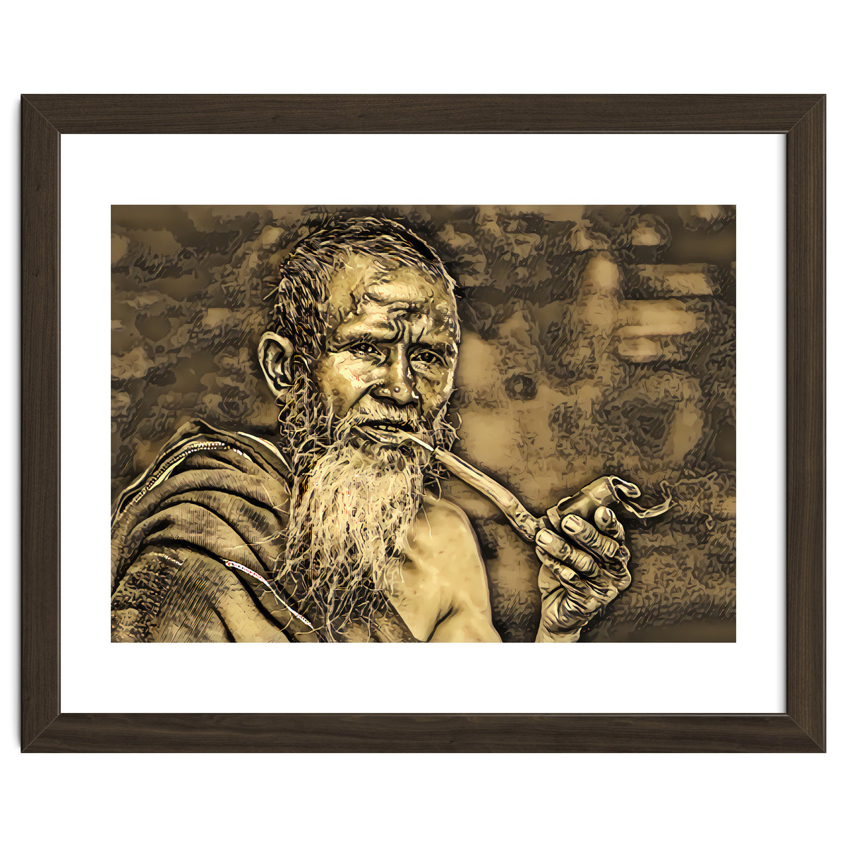 Old Man with Pipe