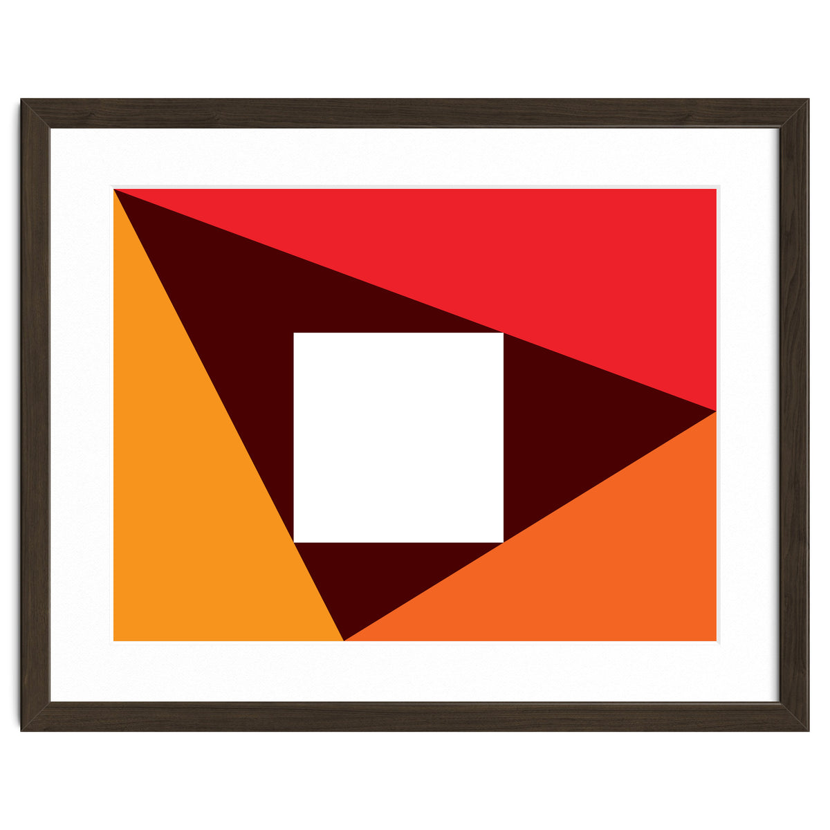 Geometric Shapes No. 23 - red & orange