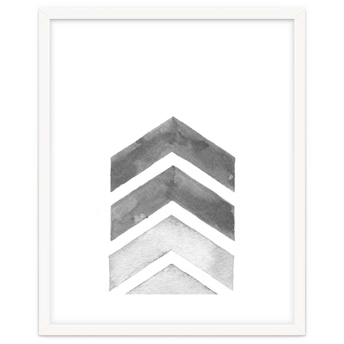 Grey Watercolor Chevron