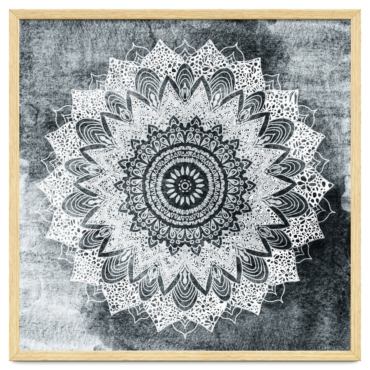 Bohochic Mandala In Gray