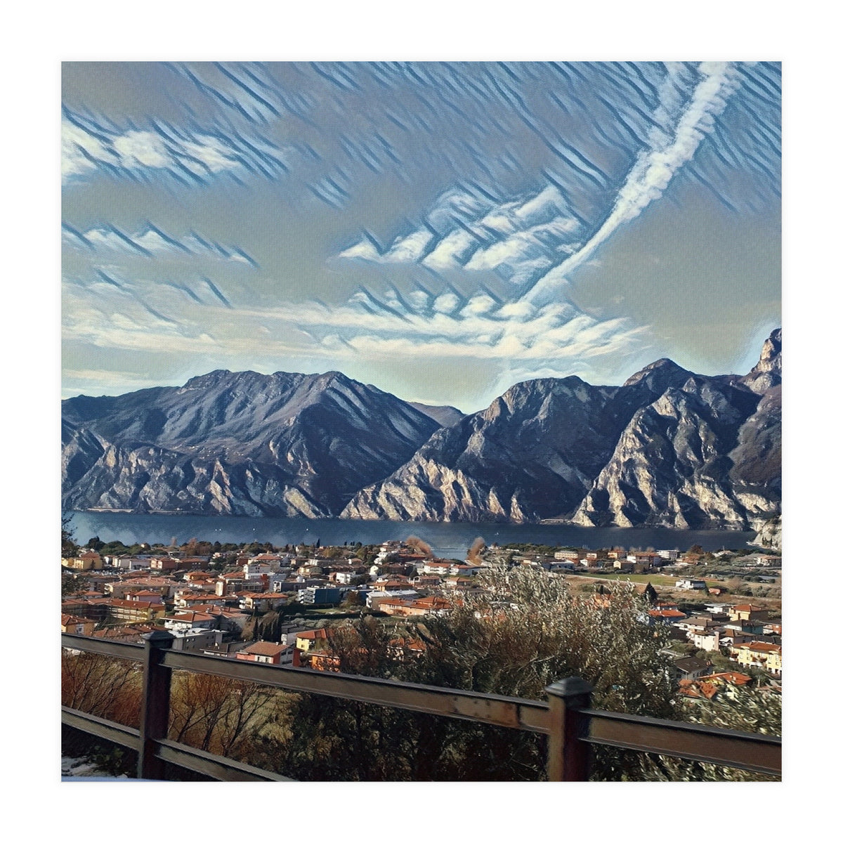 Side way to Lake Garda, Italy. (Print Only)