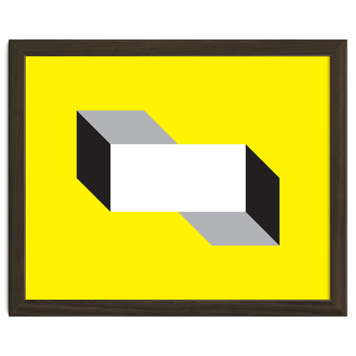 Geometric Shapes No. 50 - yellow, black & grey