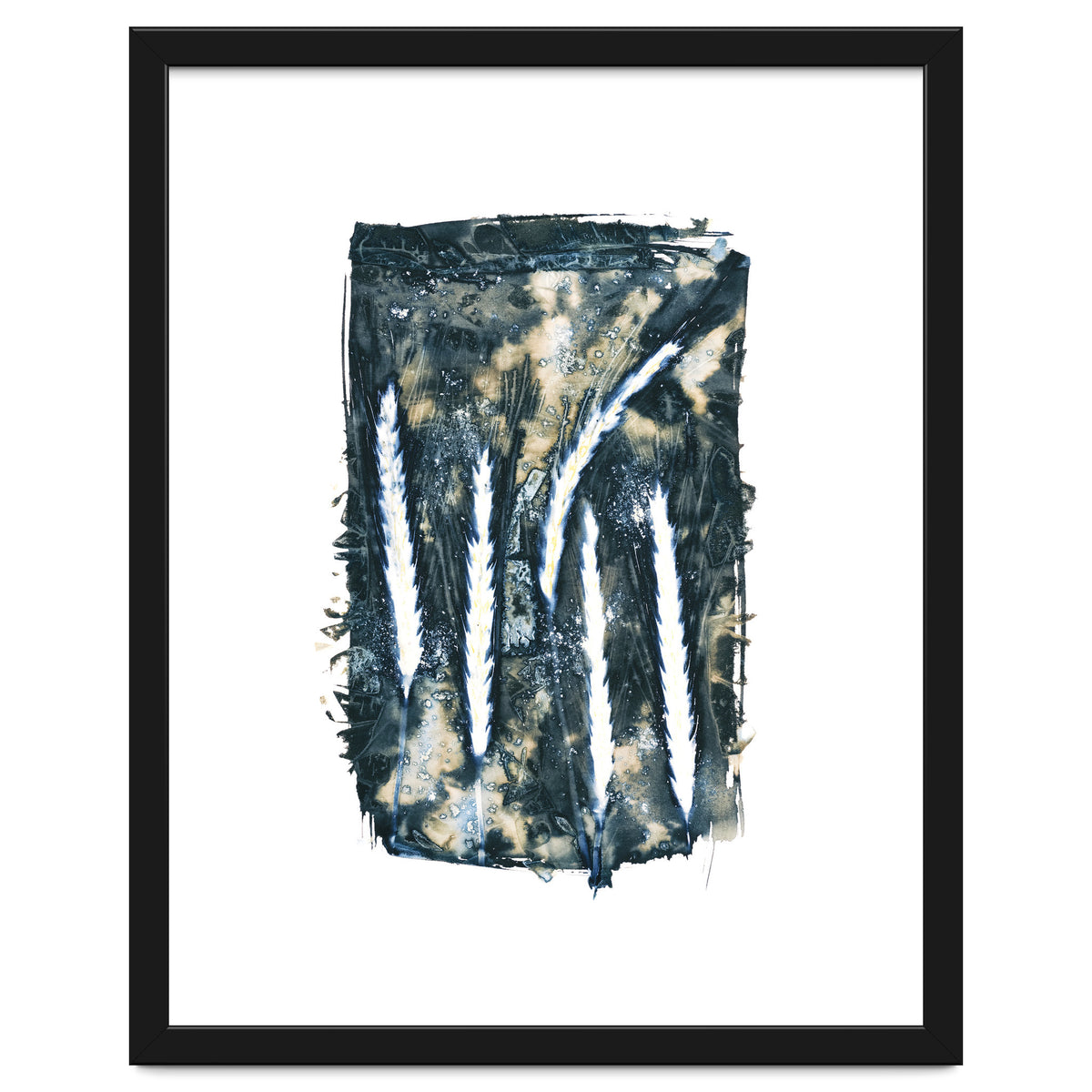 Indigo Blue Botanical Leaves No. 14