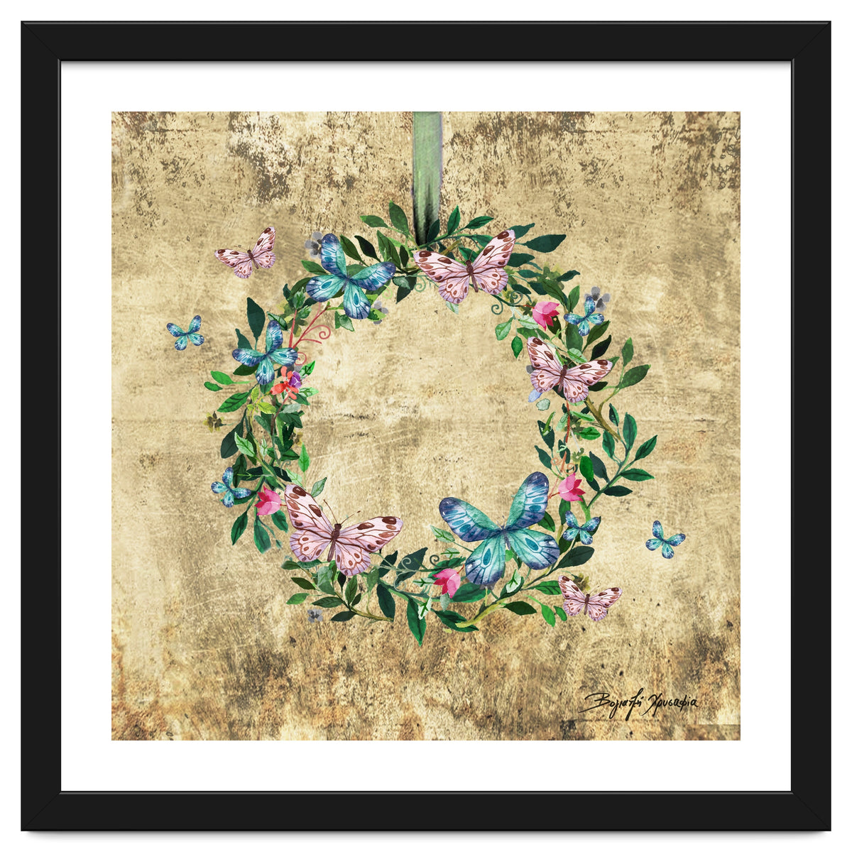 Wreath #Flowers & Butterflies#Royal collection