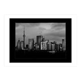 Toronto Skyline From The Pape Ave Bridge No 3 with Border (Print Only) thumbnail
