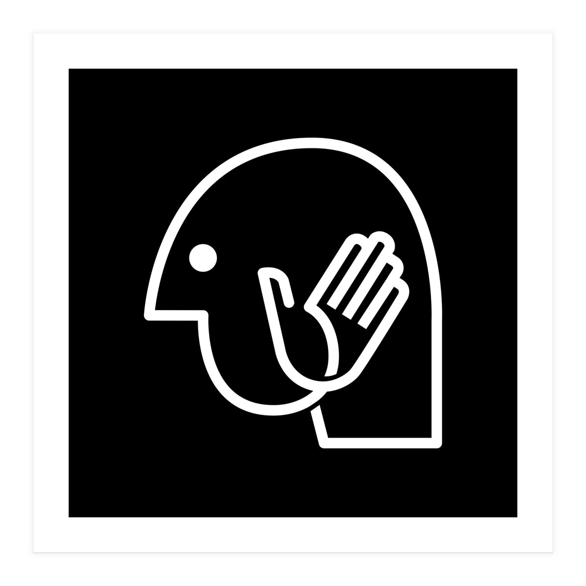 Head Hand_Black (Print Only)