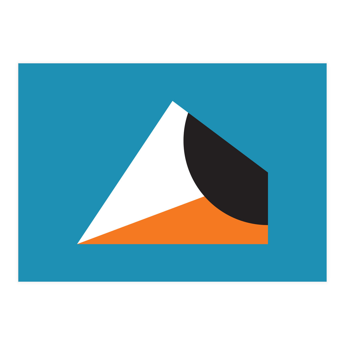 Geometric Shapes No. 16 - blue & orange (Print Only)