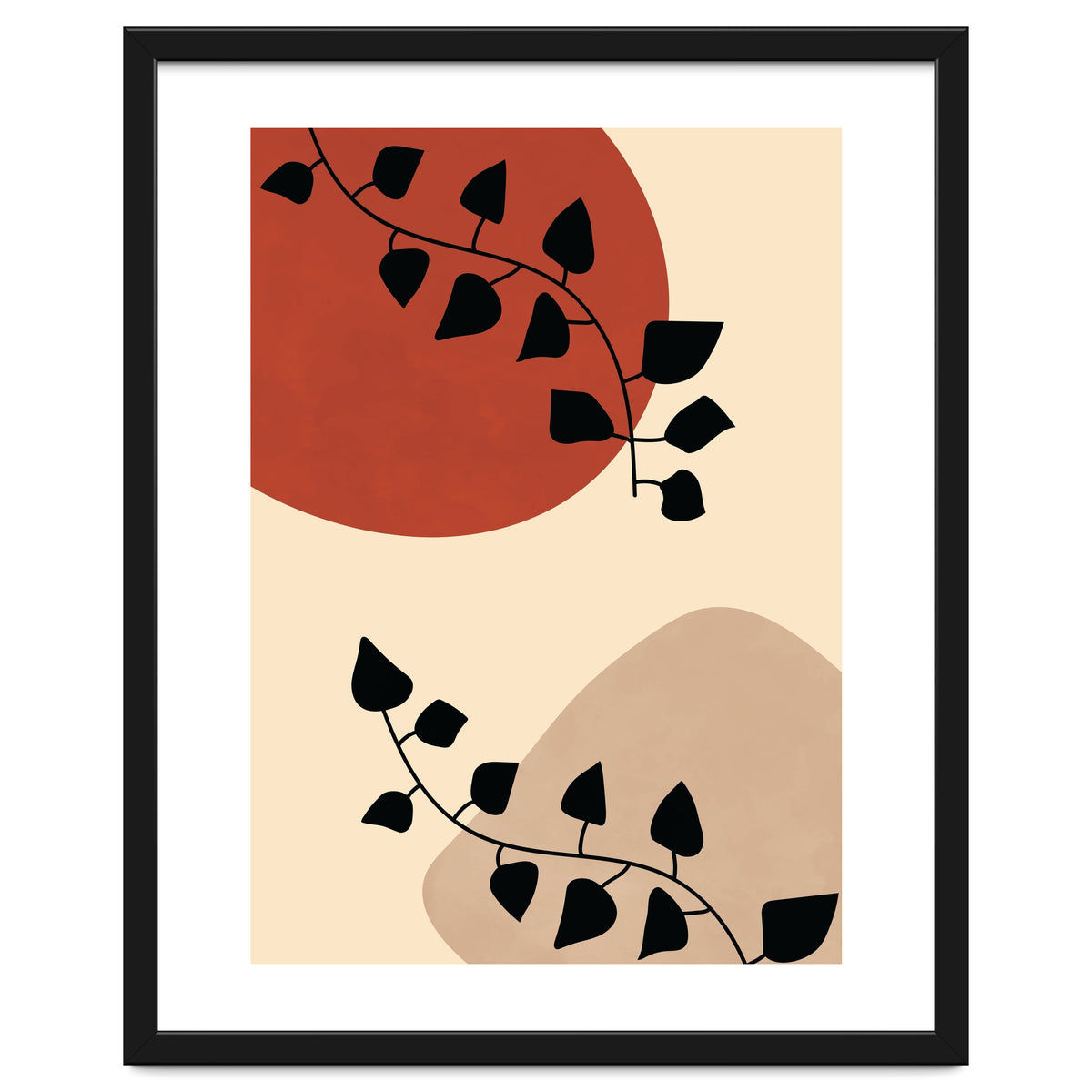 Abstract Boho Botanical Pothos Leaf