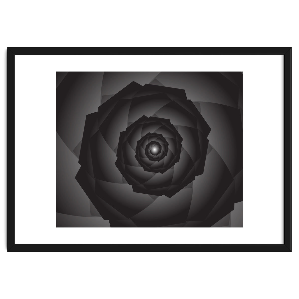 Mono Chrome Tech Spiral Pattern