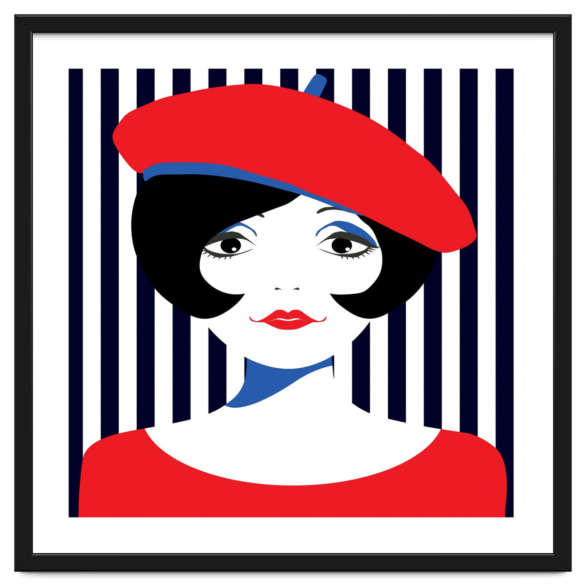 Retro French Young Woman