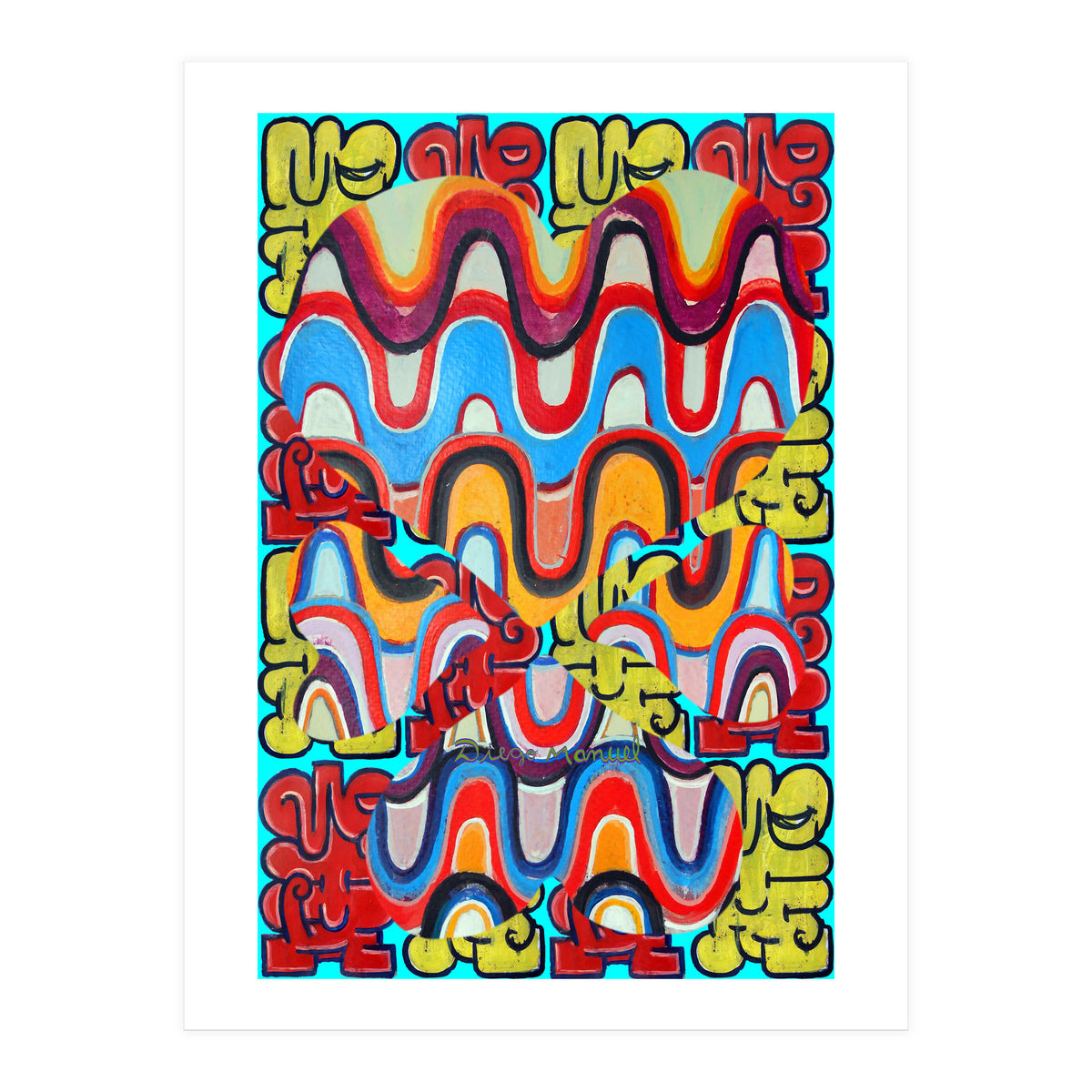 4 Corazones Tapiz 9 (Print Only)