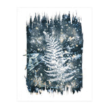 Indigo Blue Botanical Leaves No. 11 (Print Only) thumbnail