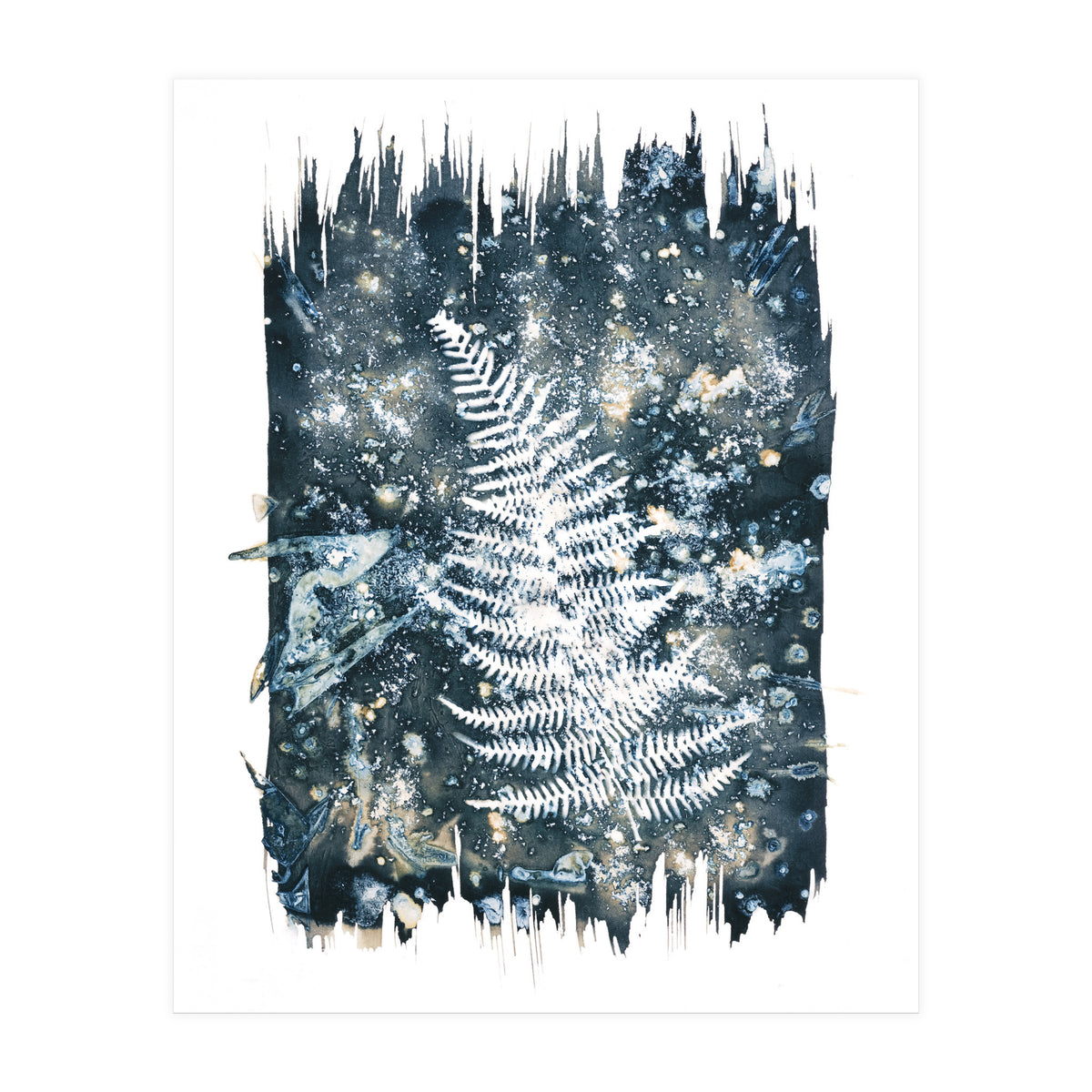 Indigo Blue Botanical Leaves No. 11 (Print Only)