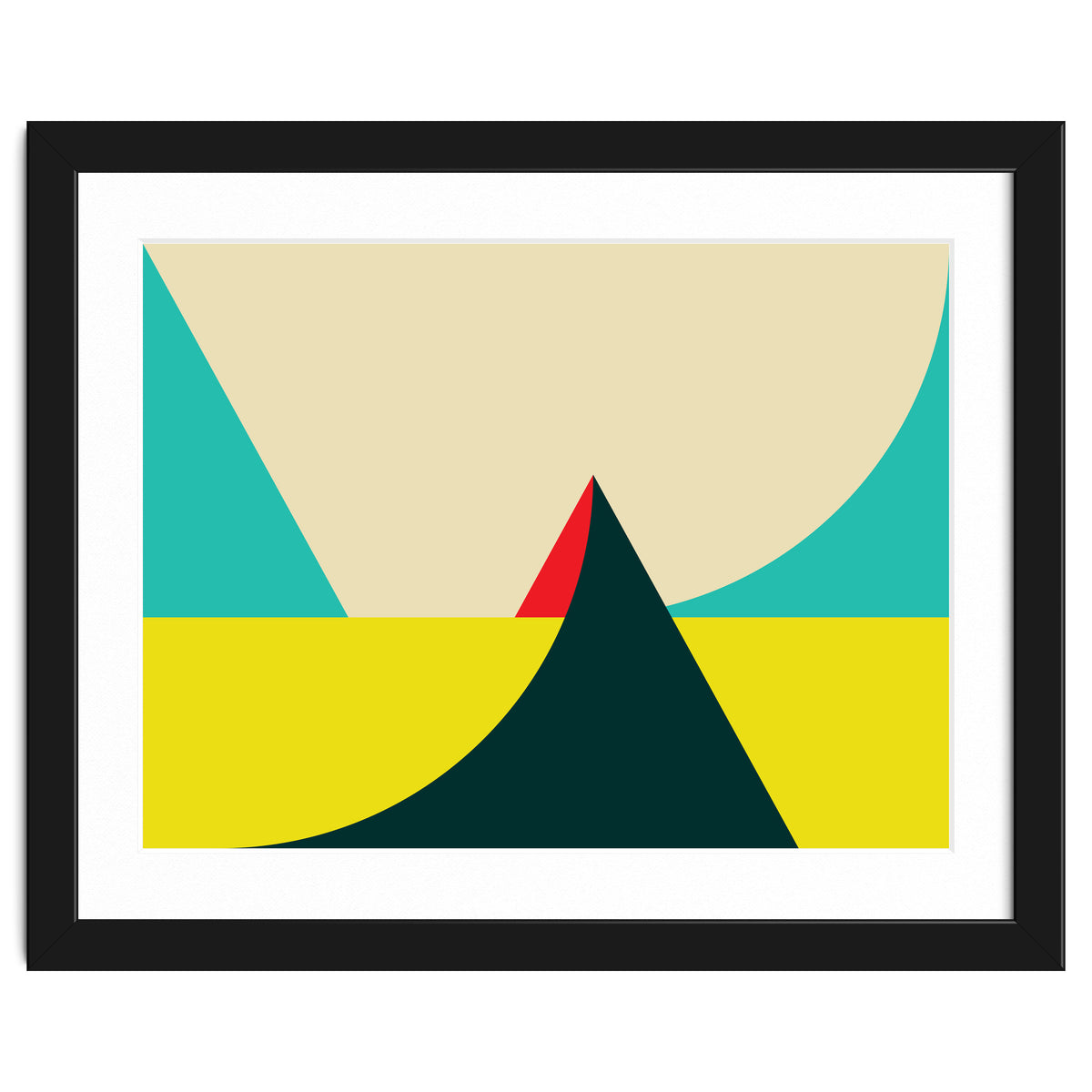 Geometric shapes No. 7 - yellow, turquoise, green & red