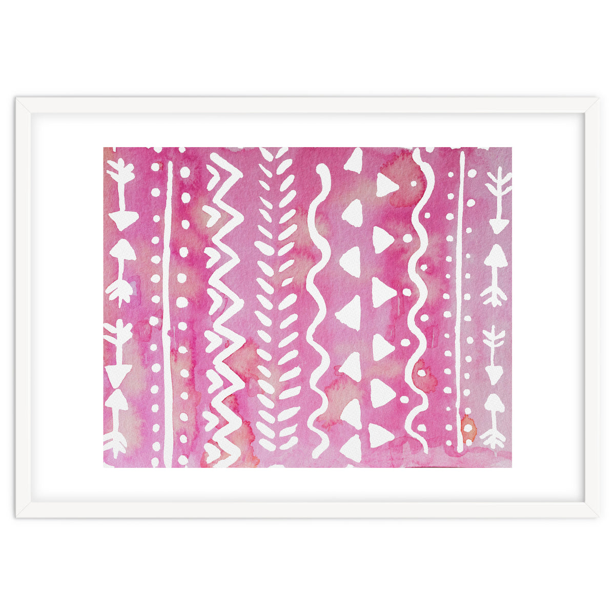 Abstract boho tribal pattern in pink